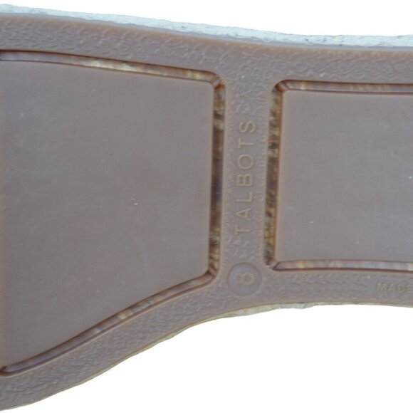 Talbots Womens Izzy Scallop Suede Espadrilles Blue Size 8M Leather Upper Casual - Picture 6 of 8